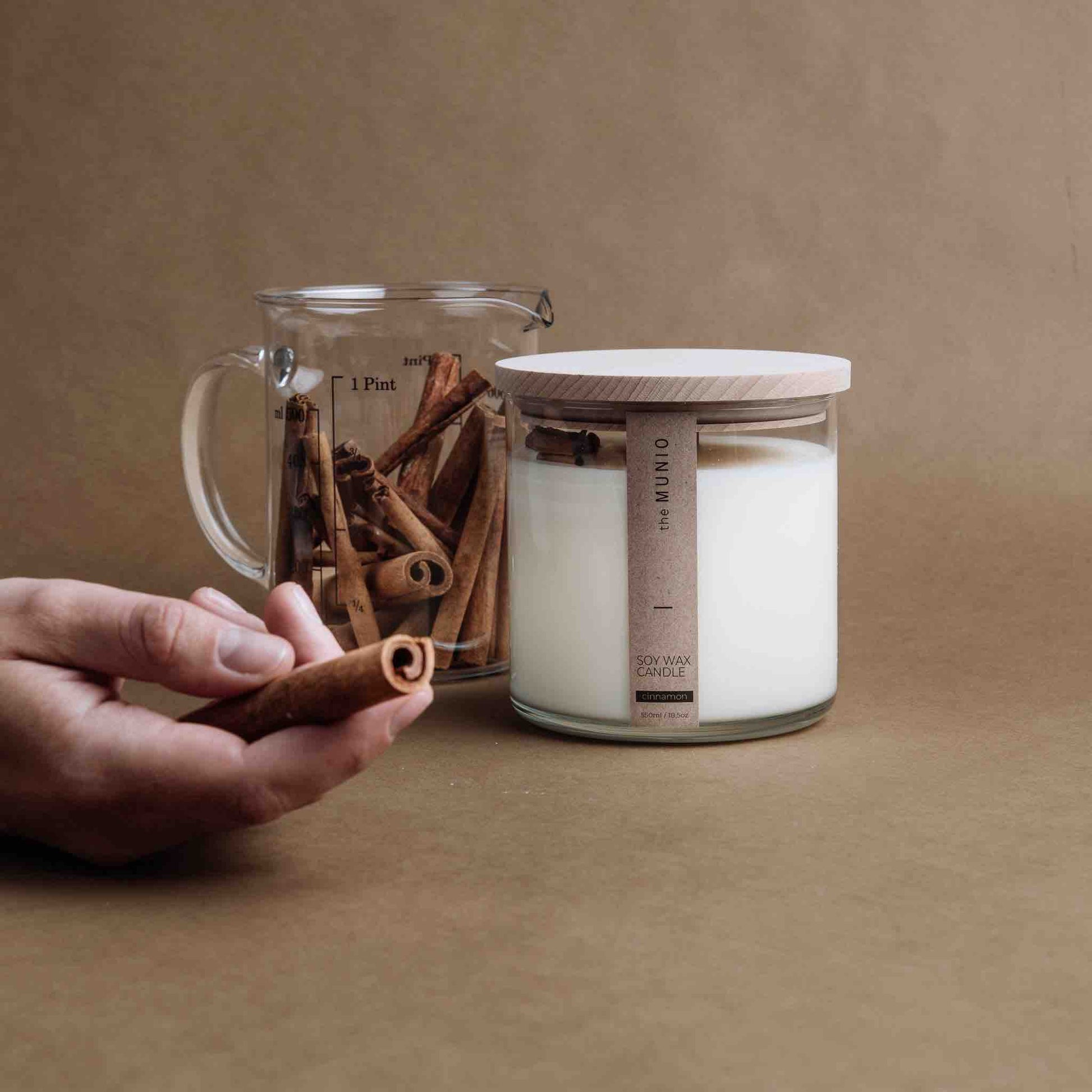 Candela alla Cannella in Vetro Votivo - IOrganic