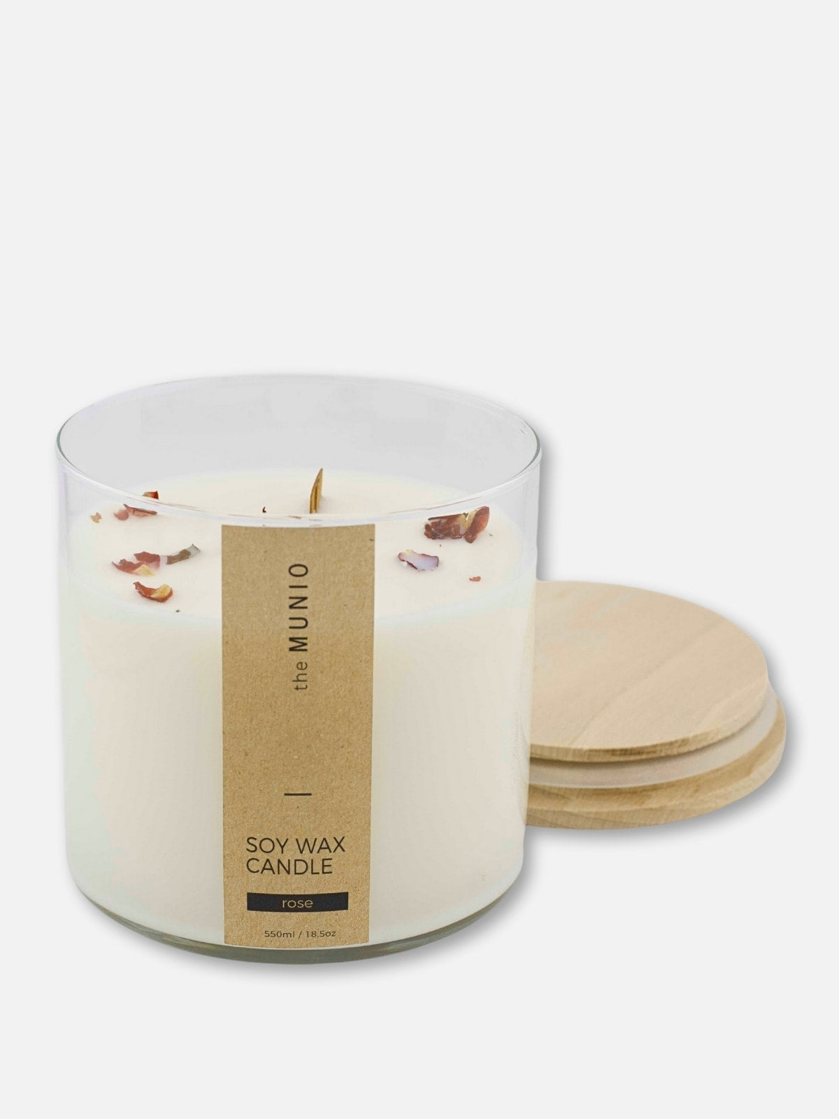 Candela alla Rosa in Vetro Votivo - IOrganic