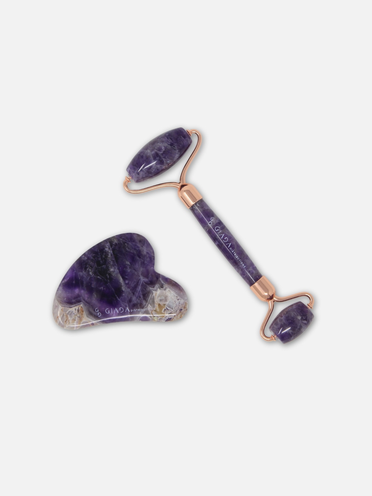 Set Gua Sha e Roller in Ametista - IOrganic