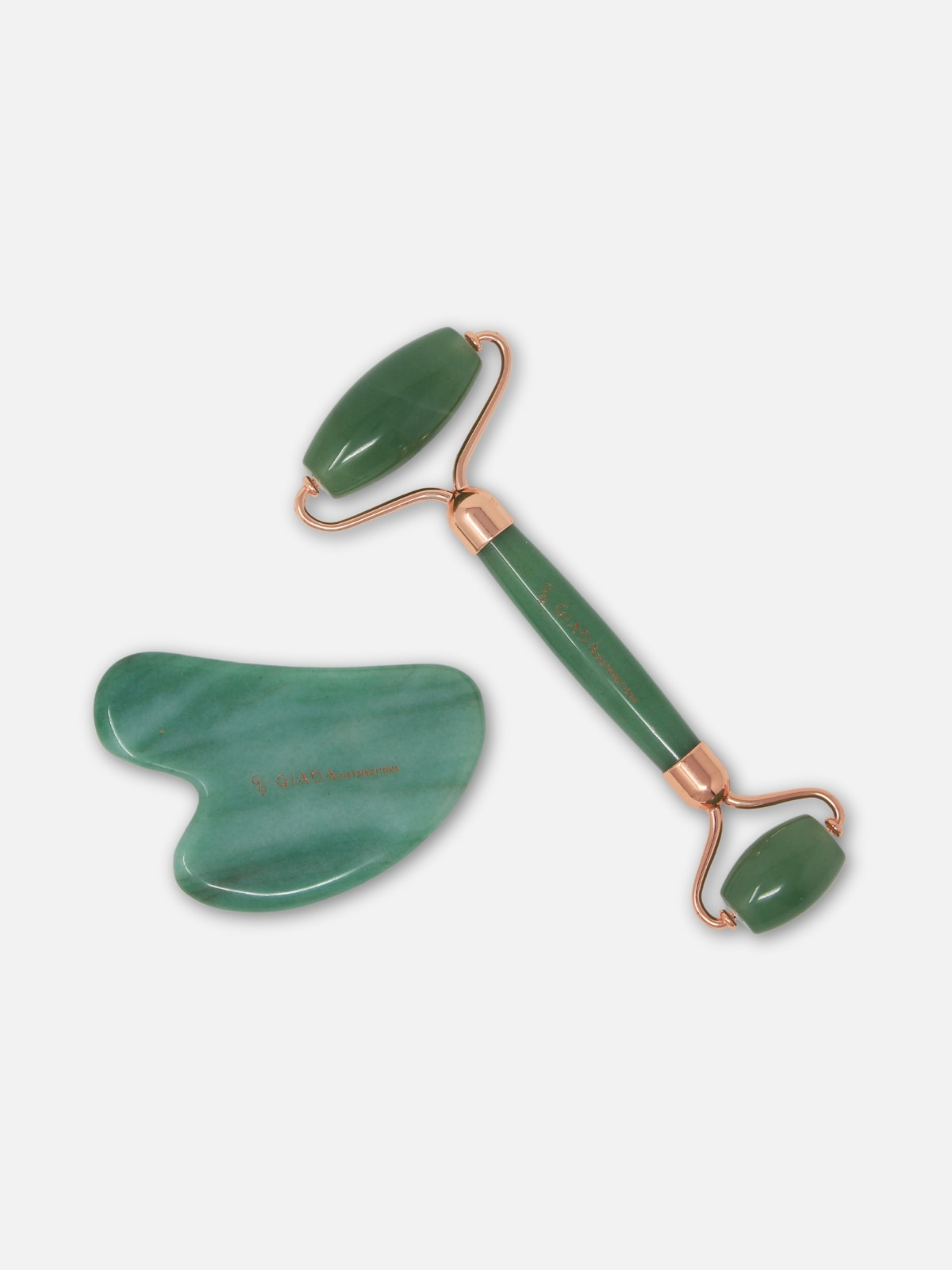 Set Gua Sha e Roller in Giada Verde - IOrganic