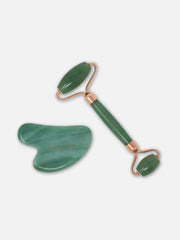 Set Gua Sha e Roller in Giada Verde - IOrganic