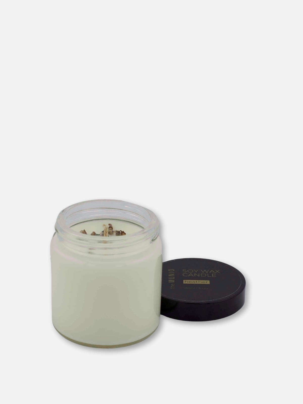 Mini Candela ai Fiori di Erica in Vetro Votivo - IOrganic