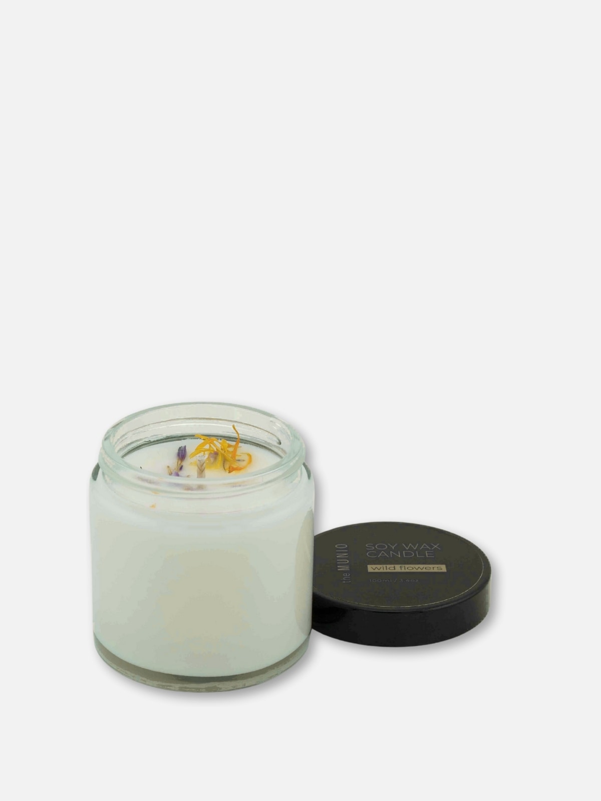 Mini Candela ai Fiori Selvatici in Vetro Votivo - IOrganic
