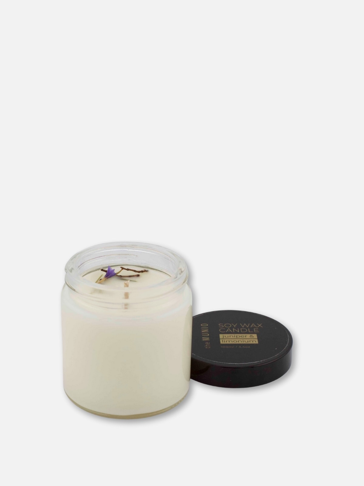 Mini Candela al Ginepro e Limonio in Vetro Votivo - IOrganic