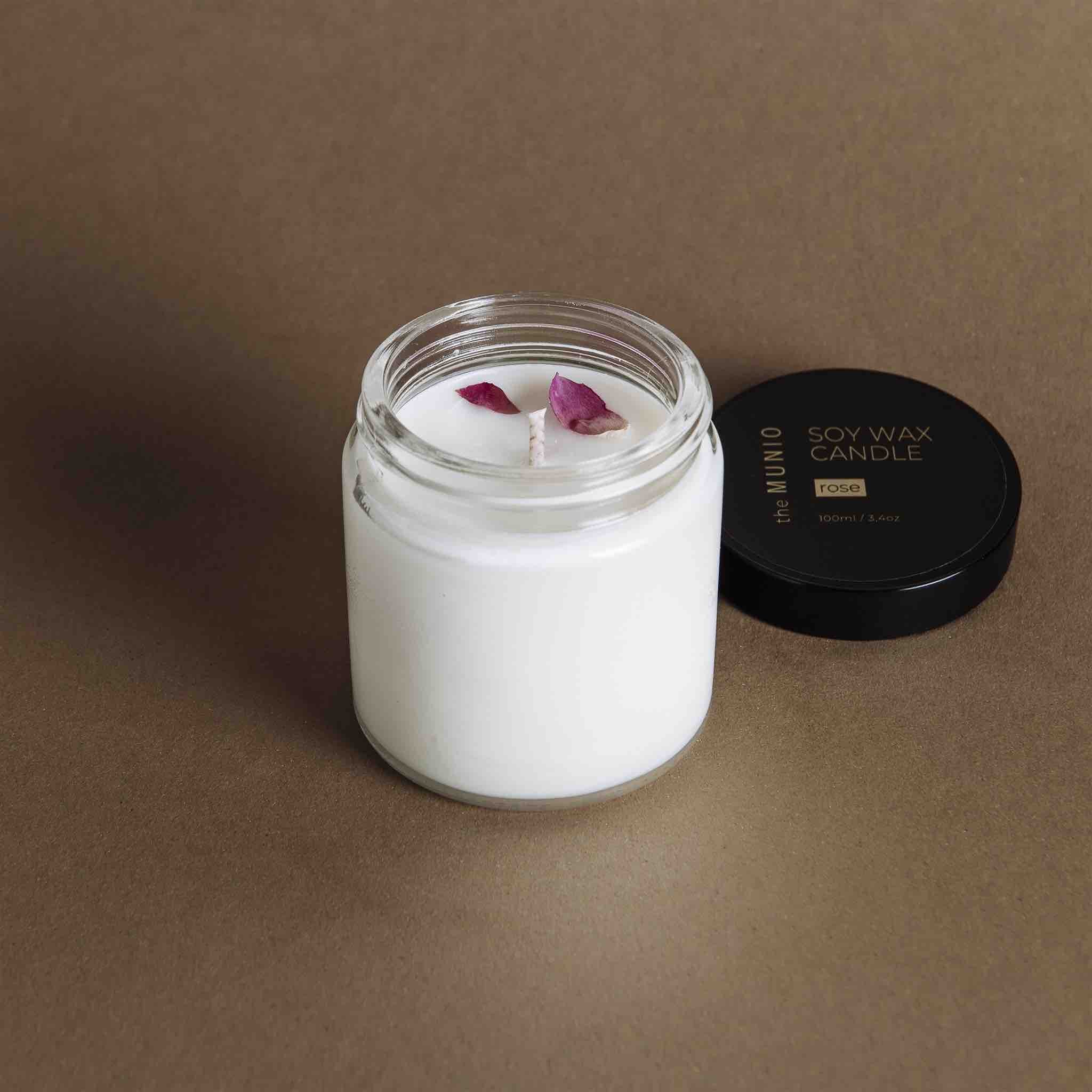 Mini Candela alla Rosa in Vetro Votivo - IOrganic