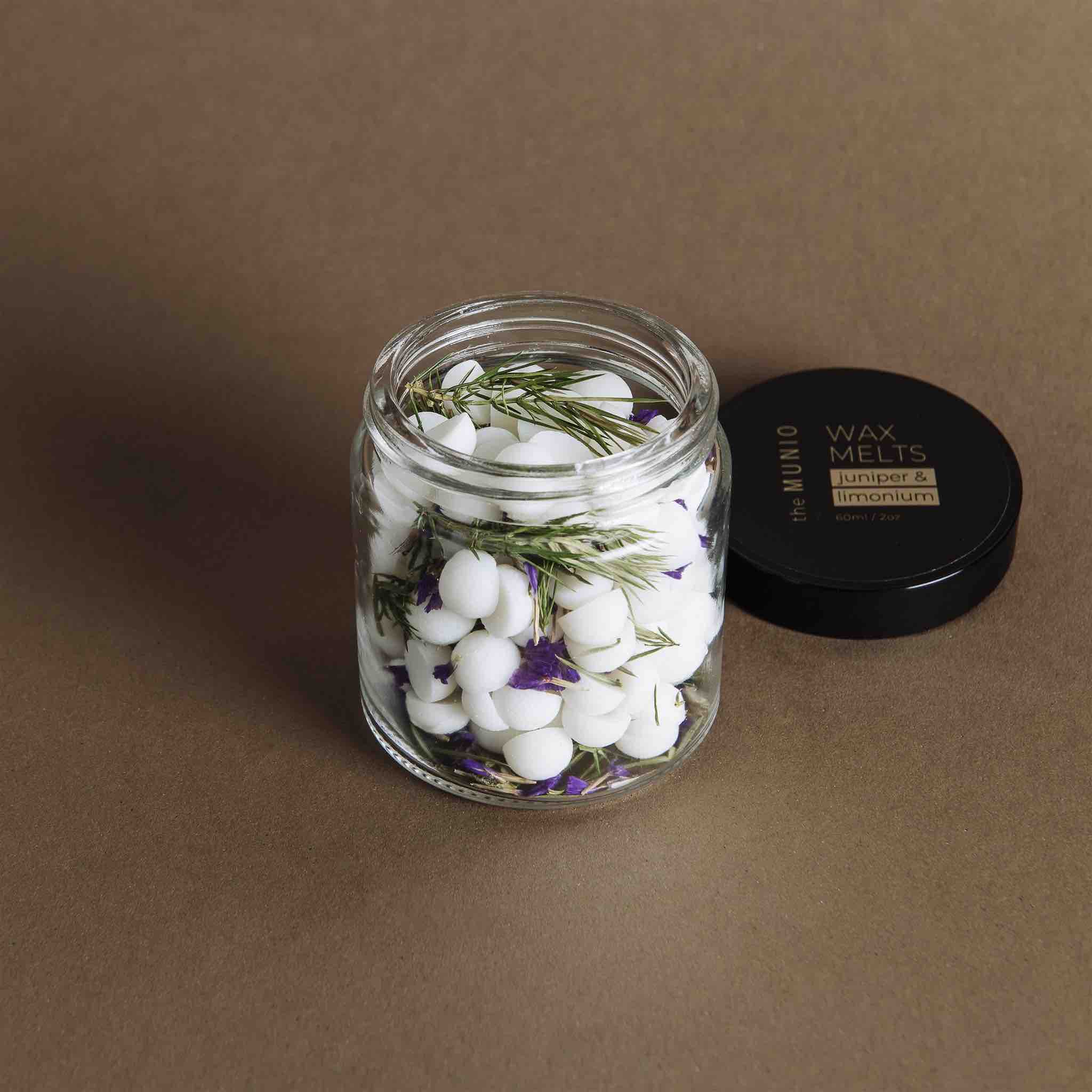 Mini Wax Melts al Ginepro e Limonio in Vetro Votivo - IOrganic
