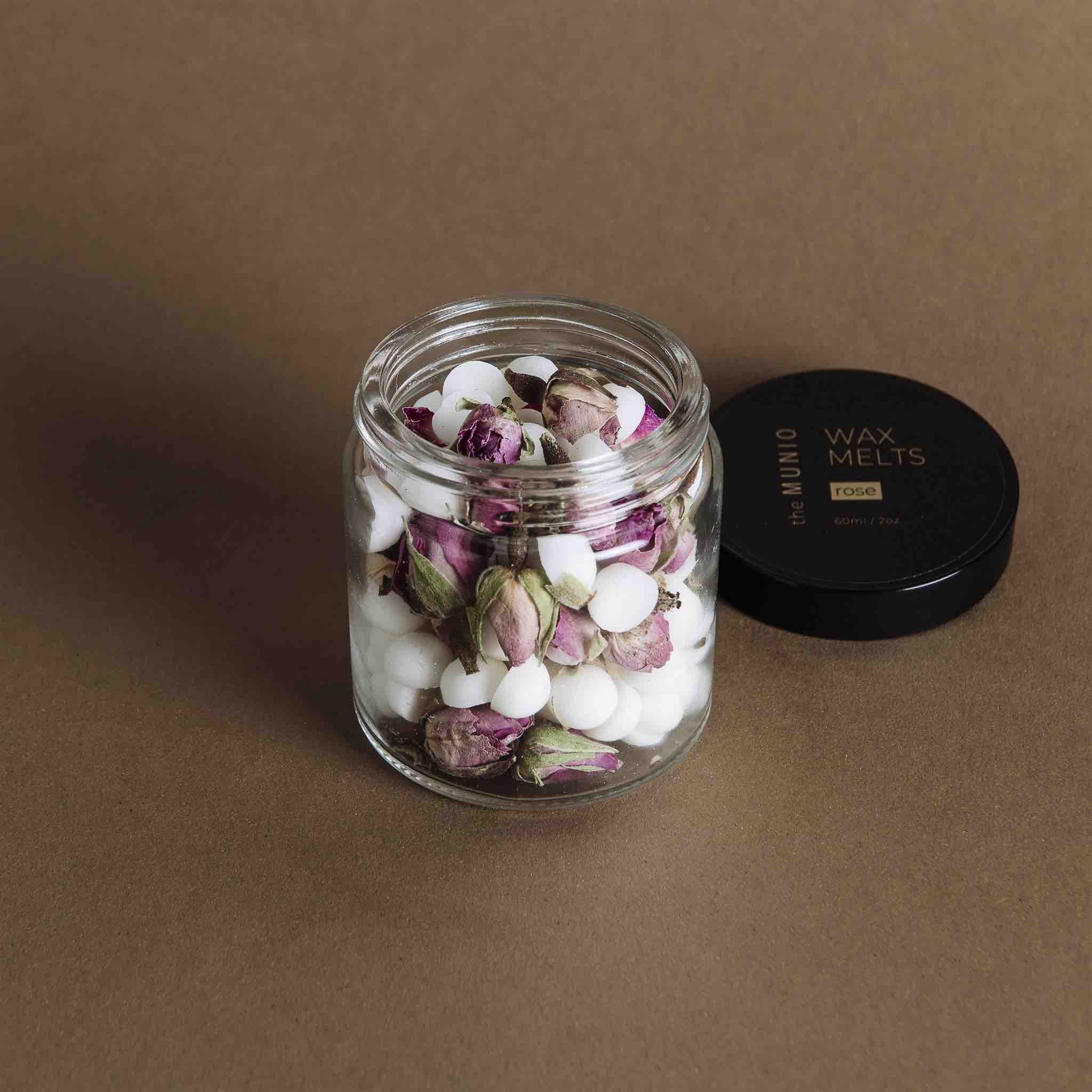 Mini Wax Melts alla Rosa in Vetro Votivo - IOrganic