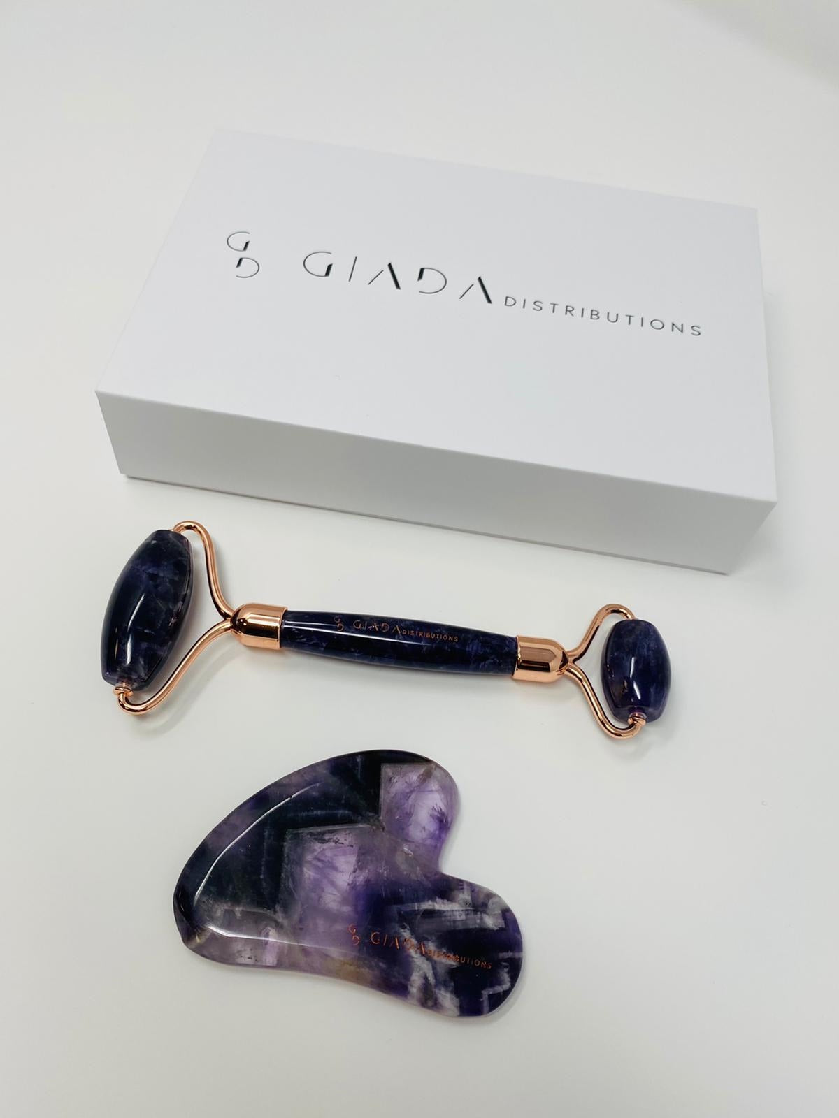 Set Gua Sha e Roller in Ametista - IOrganic