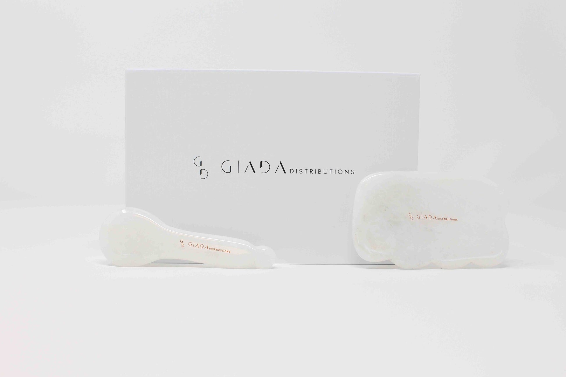 Set Gua Sha Nuvoletta e Cucchiaio In Giada Bianca - IOrganic