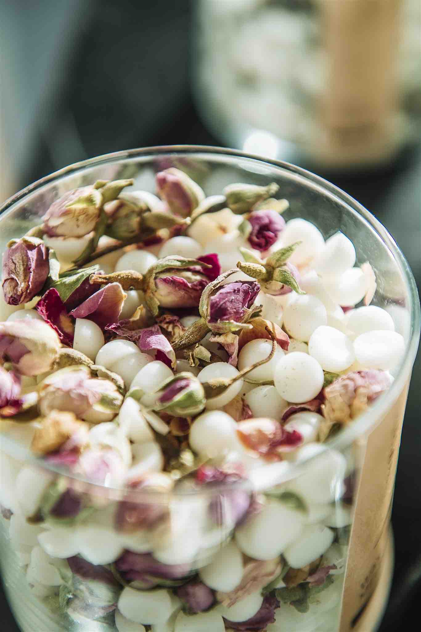 Wax Melts alla Rosa in Vetro Votivo - IOrganic